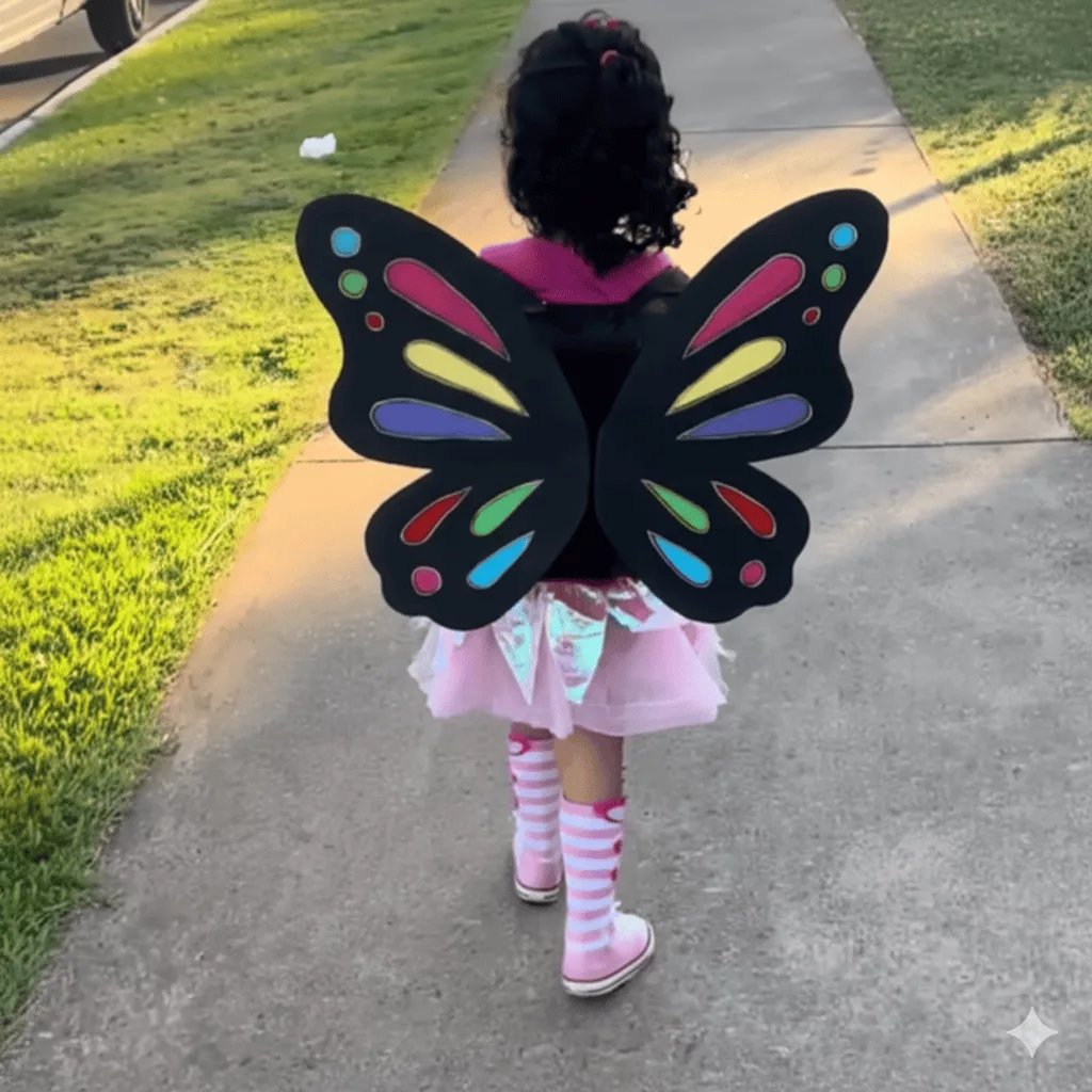 Dia da mochila maluca - Mochila maluca de borboleta colorida