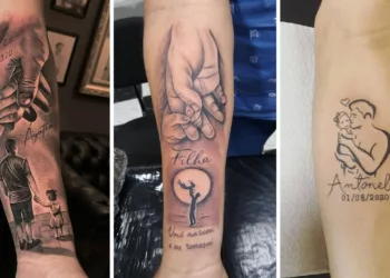 tatoo pai filha cp - Tatuagem pai e filha no braço eterniza laços de amor e memórias marcantes