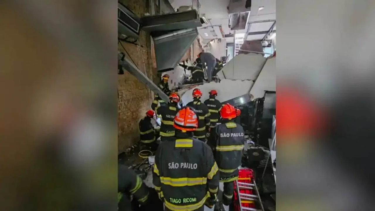 teto de restaurante onde henrique fogaca e chef desaba no centro de sp - Restaurante Jamile: bombeiros descartam explosão e chef Fogaça se pronuncia