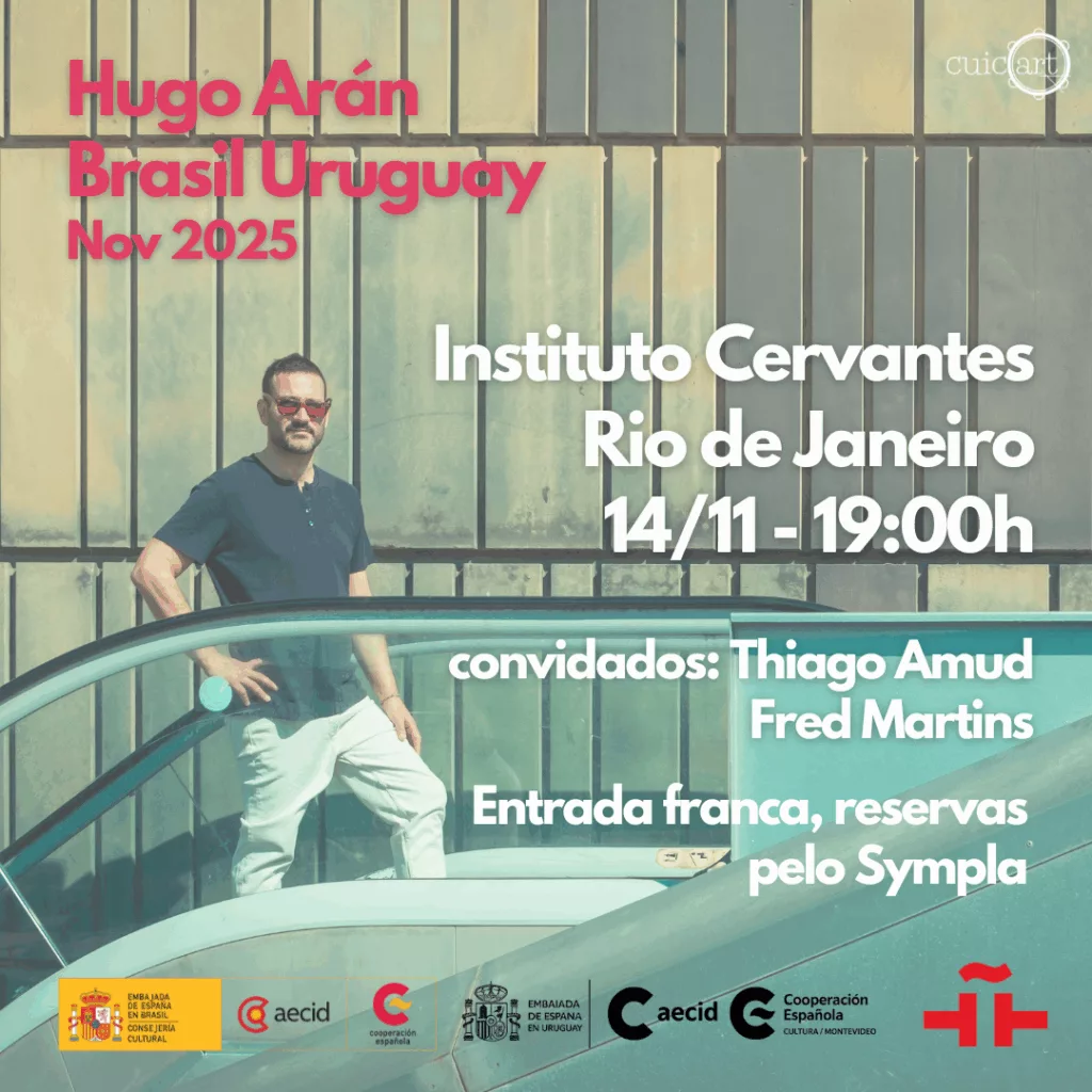 Rio Post 2 - No dia 14 de novembro, às 19h, o artista Hugo Arán, nascido em Barcelona, apresentará seu show "Ar", no Instituto Cervantes, em Botafogo