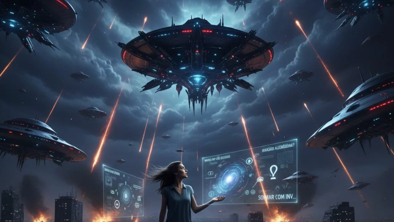 sonhar nave espacial - Naves no céu escuro: o que significa sonhar com uma invasão alienígena?