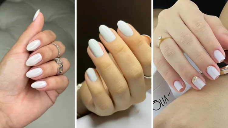 unha branca delicada cp - Unhas brancas delicadas: 7 inspirações que combinam com tudo