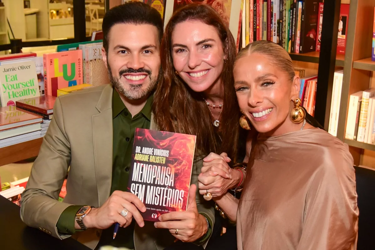 livro adriane galisteu dr vinicius e glenda kolowski.jpg - Livro de Galisteu desafia tabus e aproxima mulheres da menopausa real