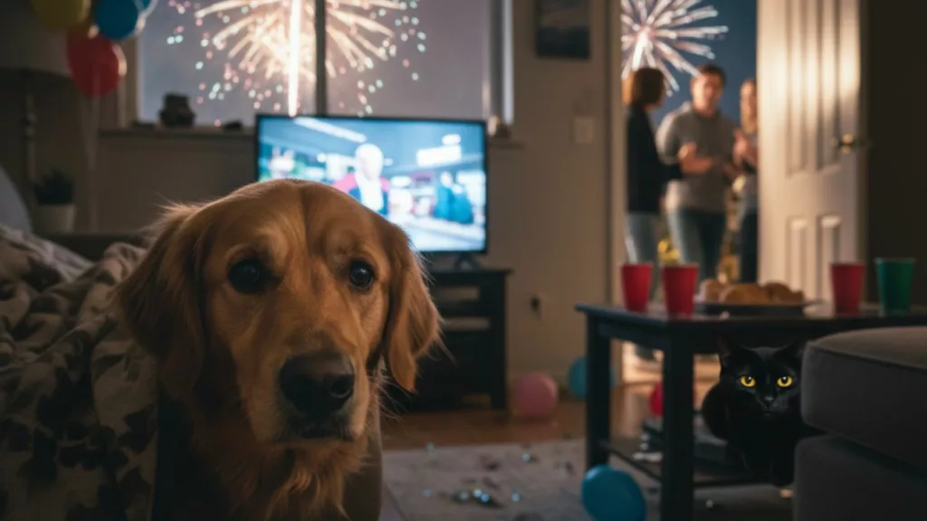 pets fogos 2 - Como ajudar os pets a enfrentarem o barulho e a ansiedade do fim de ano