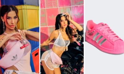 collab bianca - Adidas Originals e Boca Rosa lançam collab de Carnaval com Superstar rosa e lip oil metalizado
