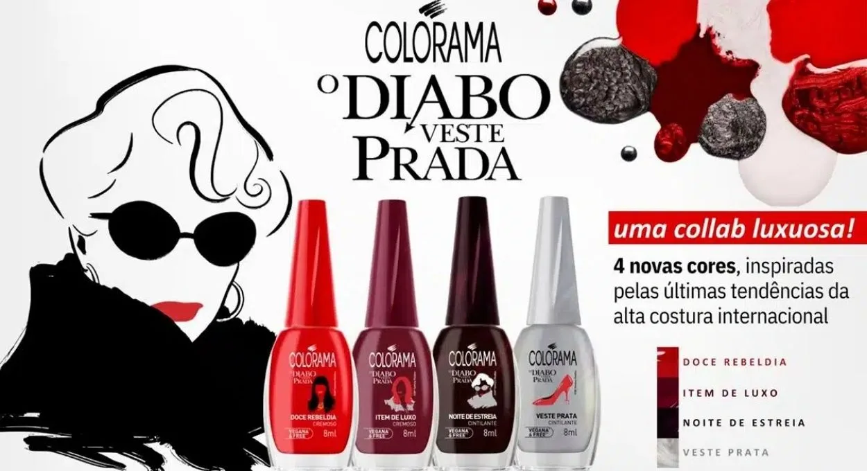 colorama o diabo veste prada cp - Colorama lança coleção de esmaltes inspirada em 'O Diabo Veste Prada' e o resultado é tudo que Miranda Priestly aprovaria