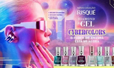 coty esmaltes - Risqué Diamond Gel lança coleção Cybercolors com 7 cores metálicas e base fortalecedora inédita
