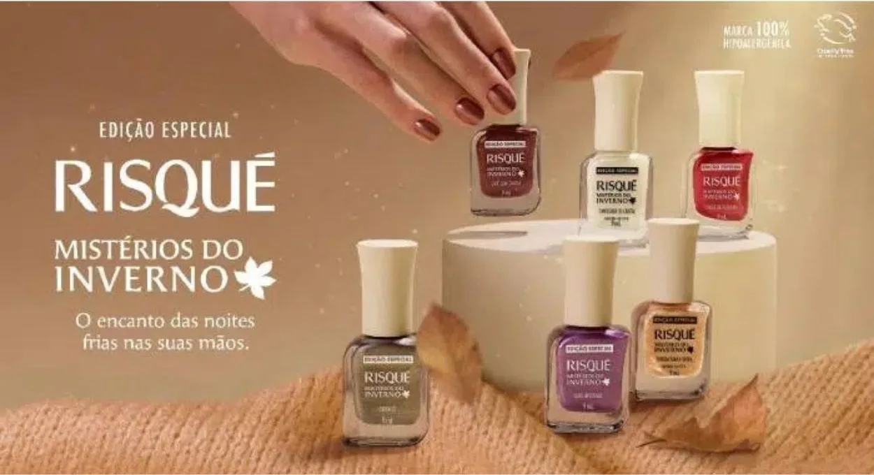 risque misterios - Coleção Mistérios do Inverno: os novos esmaltes da Risqué que chegaram para dominar o frio brasileiro