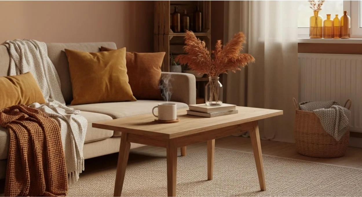 decor outono 1 - Decoração outono 2026: como deixar o apartamento aconchegante sem gastar uma fortuna