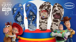 Havaianas lança coleção de Toy Story 5 com veludo e detalhes dourados