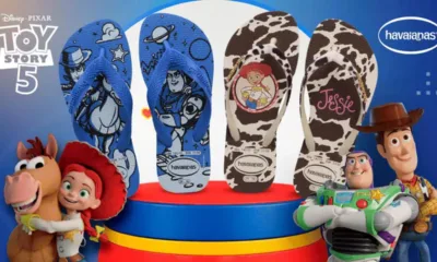 toy havaiana - Havaianas lança coleção de Toy Story 5 com veludo e detalhes dourados