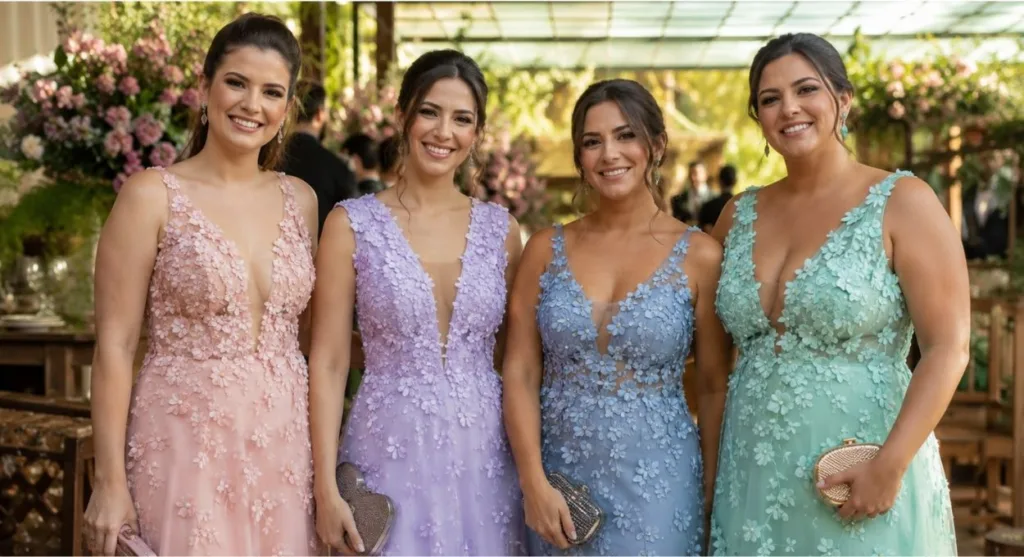 vestido madrinha 3 - Cada madrinha no seu estilo: como escolher o vestido certo e ainda roubar a cena (com elegância)