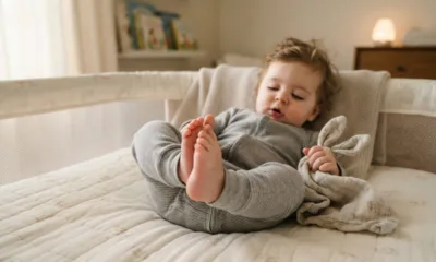 bebe pes - Por que bebês esfregam o pé um no outro antes de dormir (não é hábito à toa)