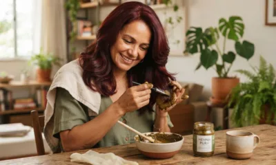 cabelos hena - Esqueça o café e a canela: essa é a tintura caseira que realmente cobre fio branco (e ainda deixa o cabelo mais bonito)