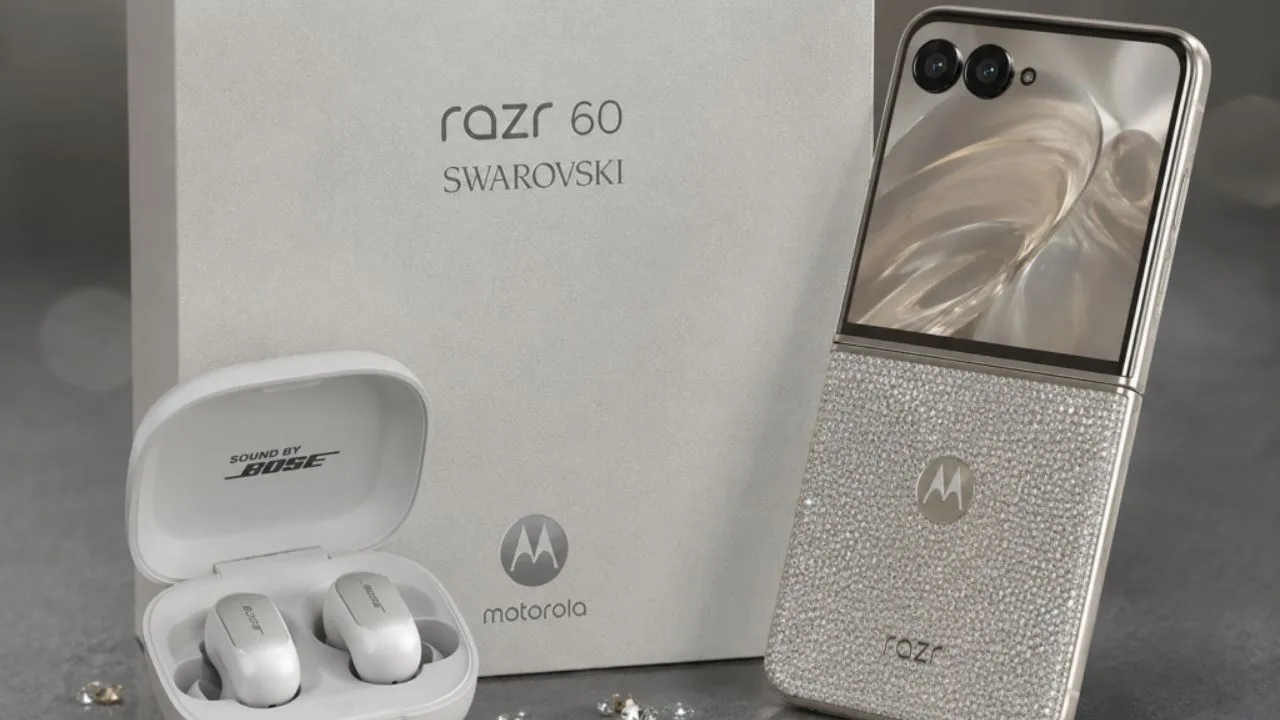 moto 60 - Motorola lança Razr 60 com cristais Swarovski e o dobrável virou peça de joalheria