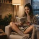 mulher relaxando lendo - Inverno emocional: o motivo por trás do cancelamento coletivo de mulheres nesta época do ano