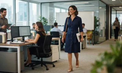 vestido camisa - O vestido-camisa venceu o tubinho no escritório — e a explicação vai além da moda