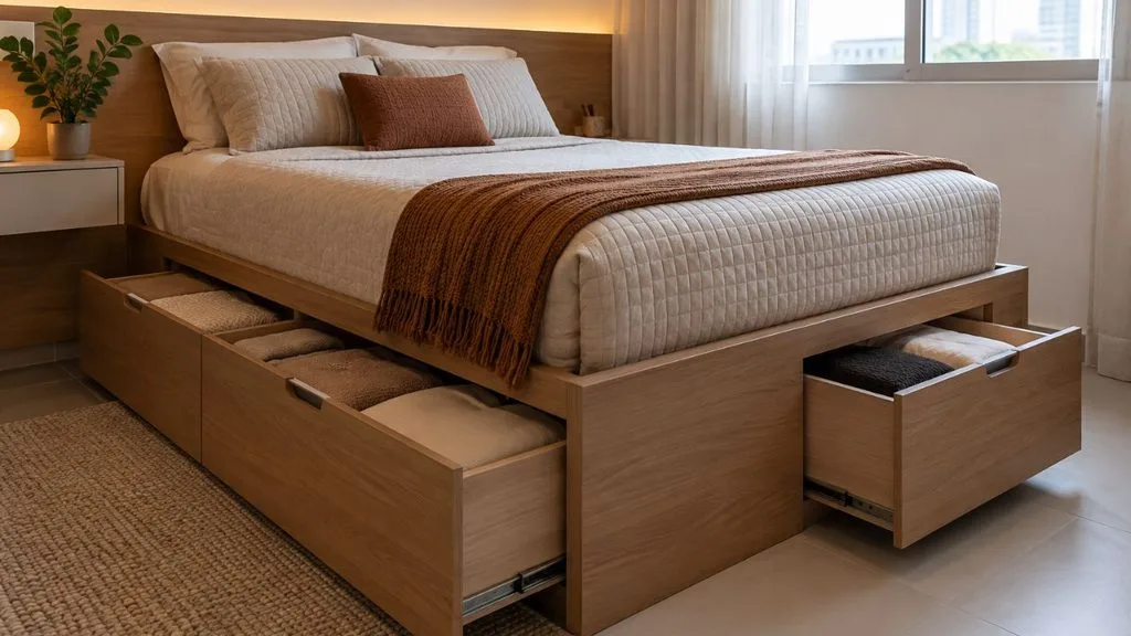 cama box 1 - Adeus, cama box: móvel com gavetas embutidas vira alternativa para deixar quartos pequenos mais amplos em 2026