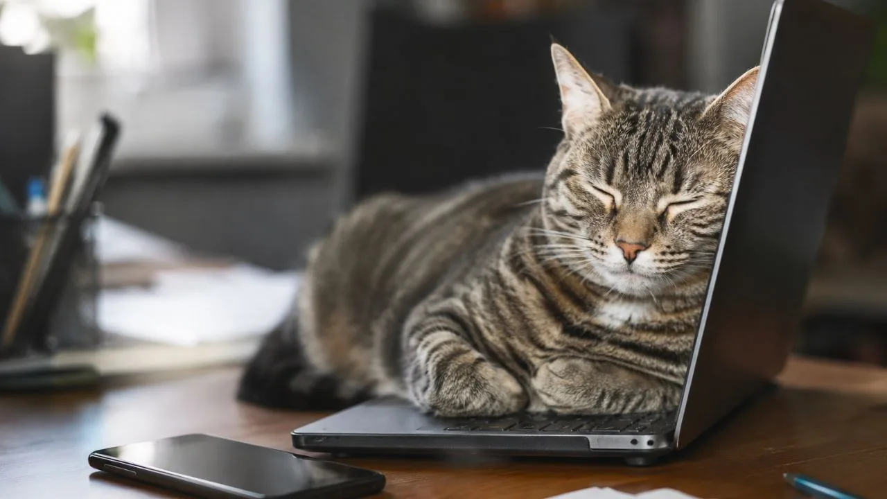 gato dormindo notebook - Seu gato prefere o notebook à caminha nova e a explicação vai te surpreender