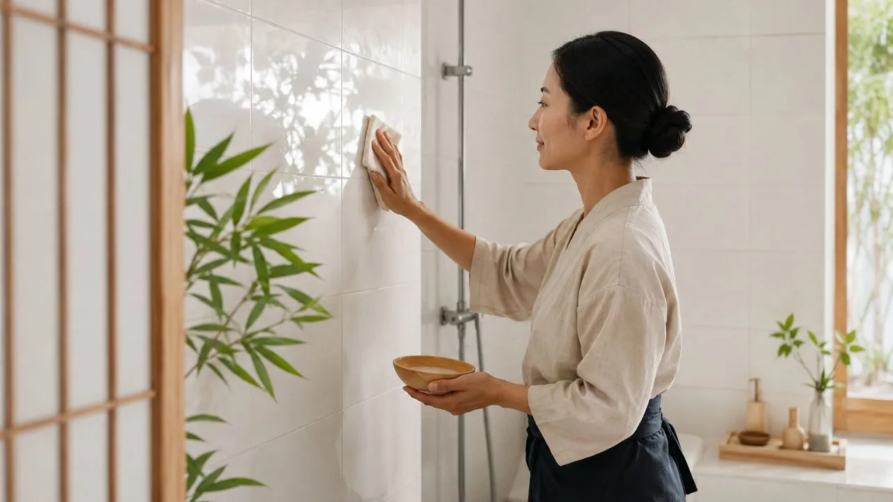 limpeza japones - Como limpar azulejos do banheiro ao estilo japonês sem produtos agressivos: 3 pontos essenciais (e como isso preserva o perfume do ambiente)