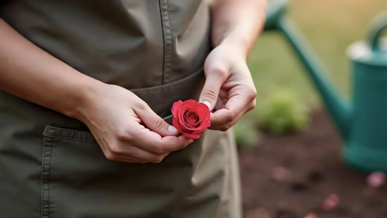 mulher cuidando rosa plantas flores - Sua roseira te dá poucas flores? O erro está no que você faz (ou não faz) em agosto