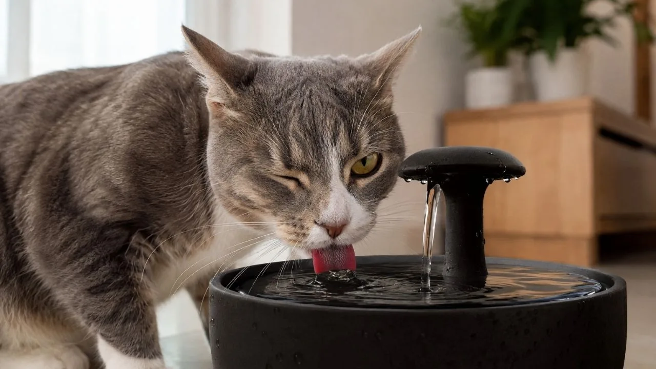 pet gato agua 1 - Água parada incomoda mais os pets do que parece: entenda por que fontes com água corrente viraram item essencial em casa