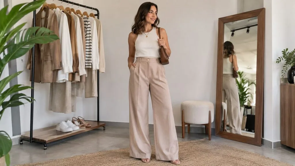 calca baixinhas wide - Calça larga alonga ou encurta? Veja os detalhes de modelagem que fazem a diferença para quem é baixinha