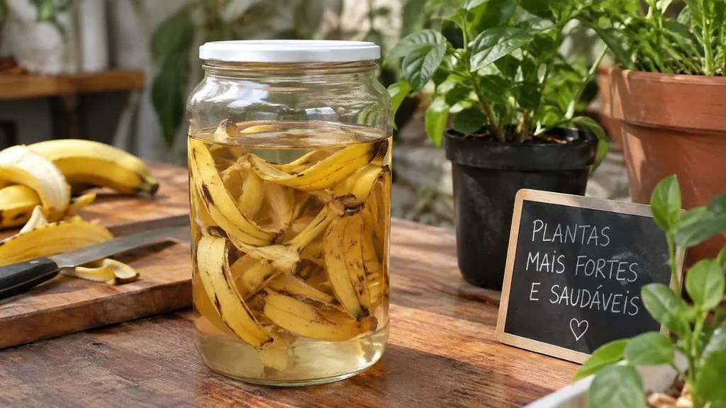 casca banana 2 - Antes de jogar a casca de banana fora, coloque num pote com água: veja o que o truque faz pelas plantas