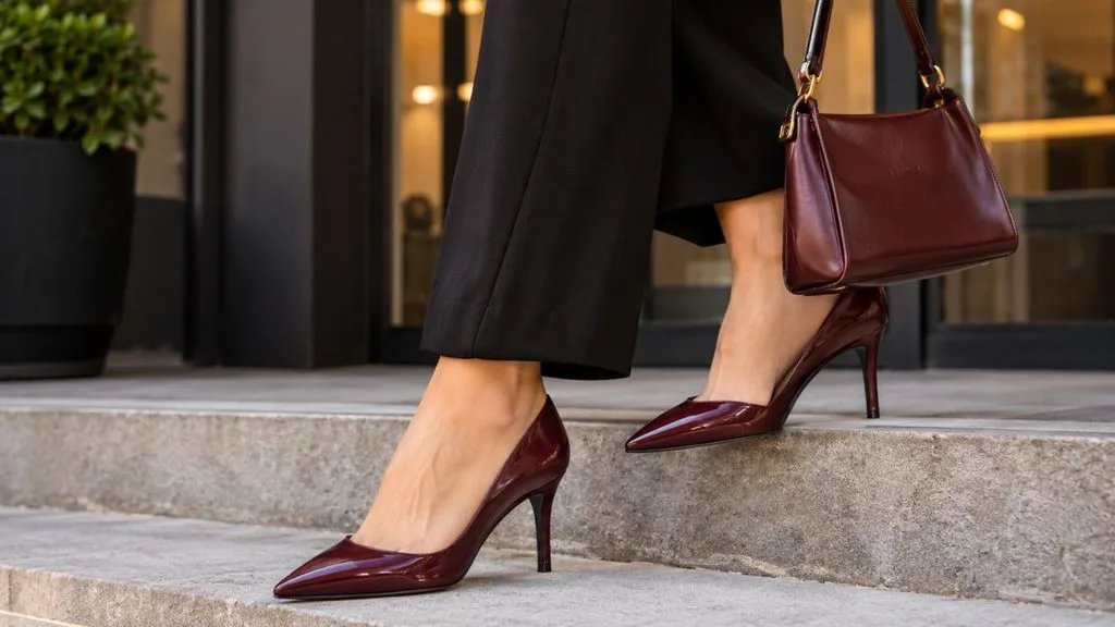 cores sapato bordo - Bordô, cinza e azul-marinho: as três cores de sapato que salvam qualquer look e ainda deixam a produção mais estilosa