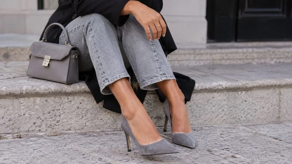 cores sapato cinza - Bordô, cinza e azul-marinho: as três cores de sapato que salvam qualquer look e ainda deixam a produção mais estilosa