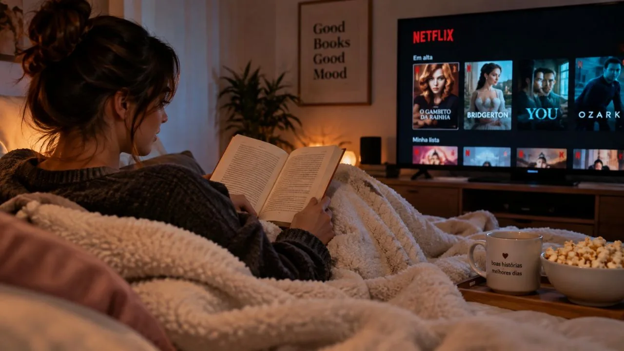 lendo livro assistindo - Maratona de fim de semana: 4 séries que prendem do início ao fim e a dica de livro que fecha com chave de ouro