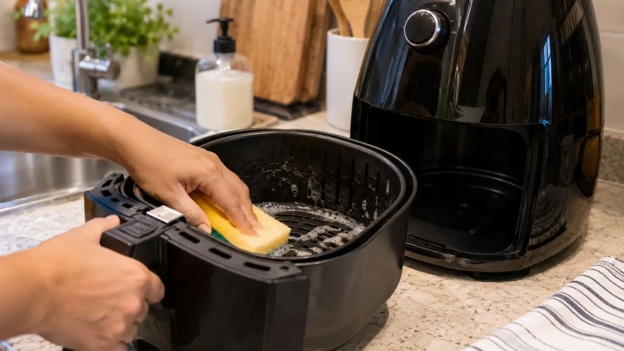 limpeza air - Limpeza da air fryer: veja o passo a passo que evita fumaça, mau cheiro e prolonga a vida útil do aparelho