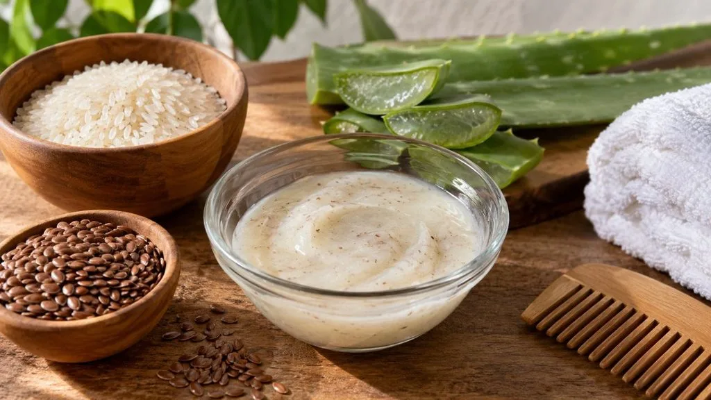 mascara arroz - Máscara caseira de arroz, linhaça e babosa promete brilho sem química: veja como preparar e usar 1 vez por semana