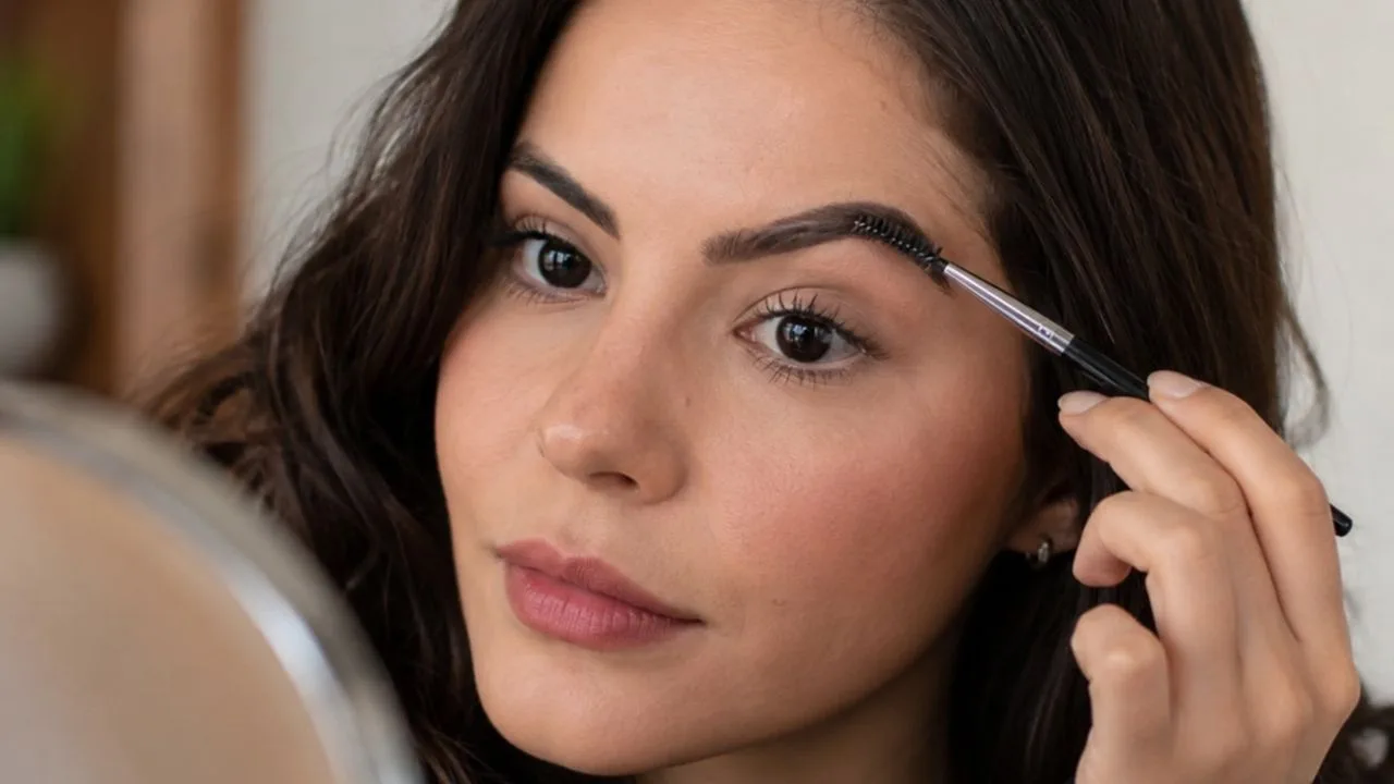 mulher make sombrancelha - Testa alta incomoda? Veja como o formato da sobrancelha influencia essa percepção e qual desenho ajuda a equilibrar o rosto