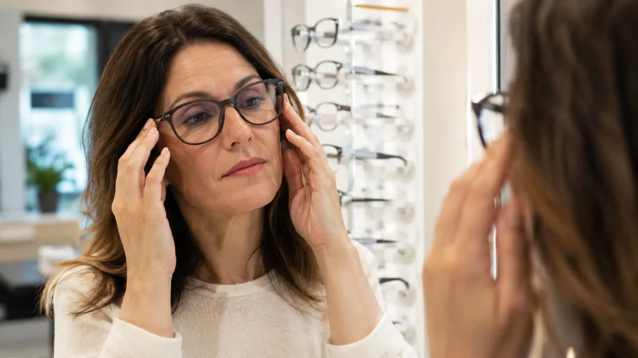 oculos contraste - Alguns óculos deixam o rosto mais cansado e mais velho: descubra o motivo por trás disso e como reverter esse efeito na escolha da armação