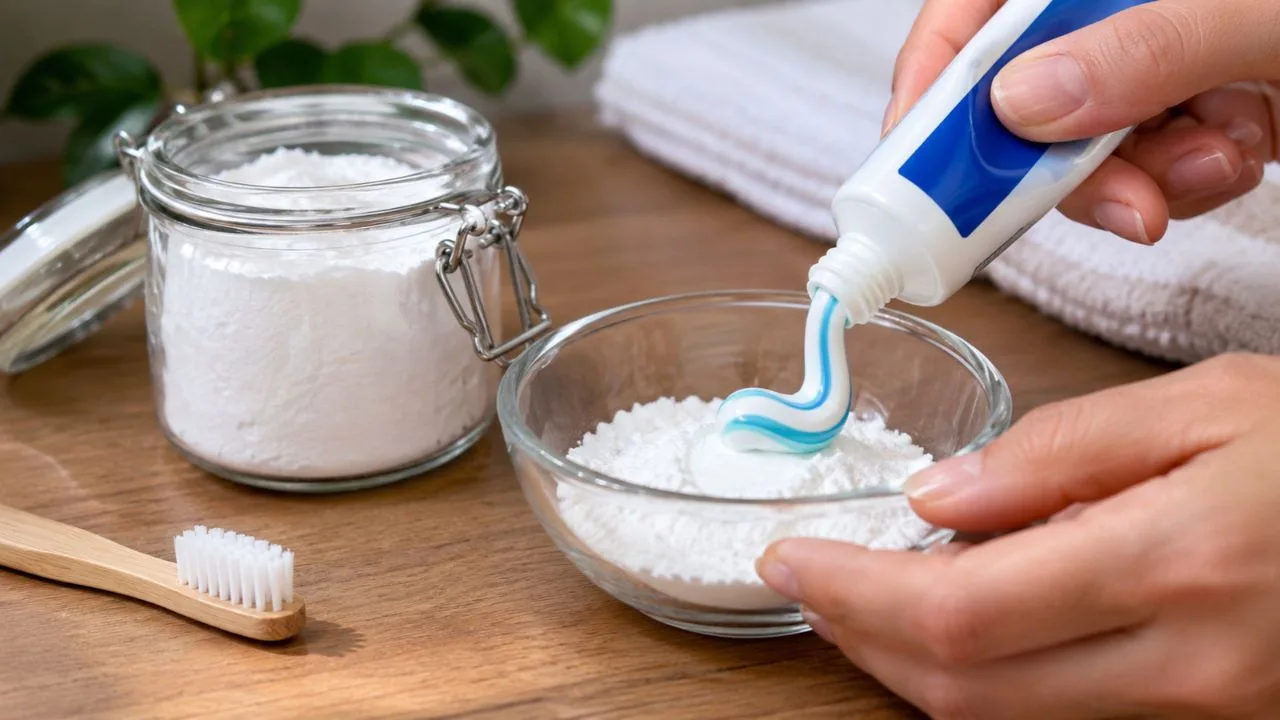 pasta bicarbonato - Pasta de dente com bicarbonato ganha fãs na limpeza da casa: entenda como a dupla age, onde usar e o cuidado que evita estragos