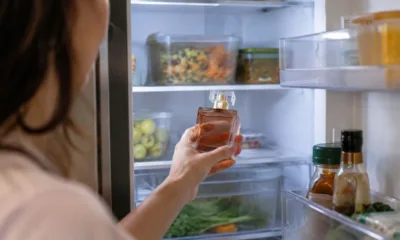 perfume geladeira - Colocar o perfume na geladeira faz ele fixar mais na pele? Veja por que esse hábito popular pode não fazer diferença nenhuma na fragrância