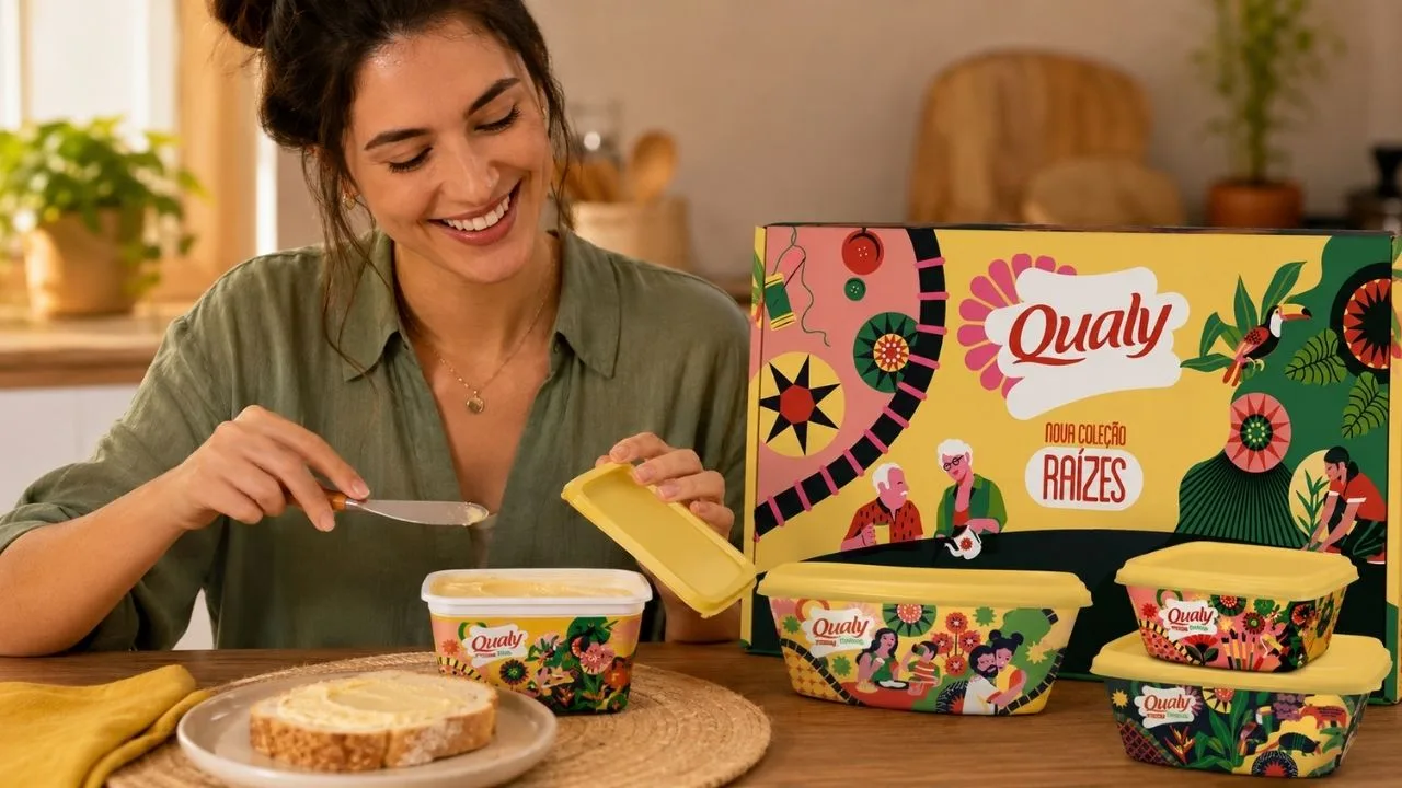 qualy raizes potes colecionaveis - Qualy lança coleção de potes colecionáveis para marcar 35 anos: ilustrações trazem cultura, natureza e afeto do Brasil