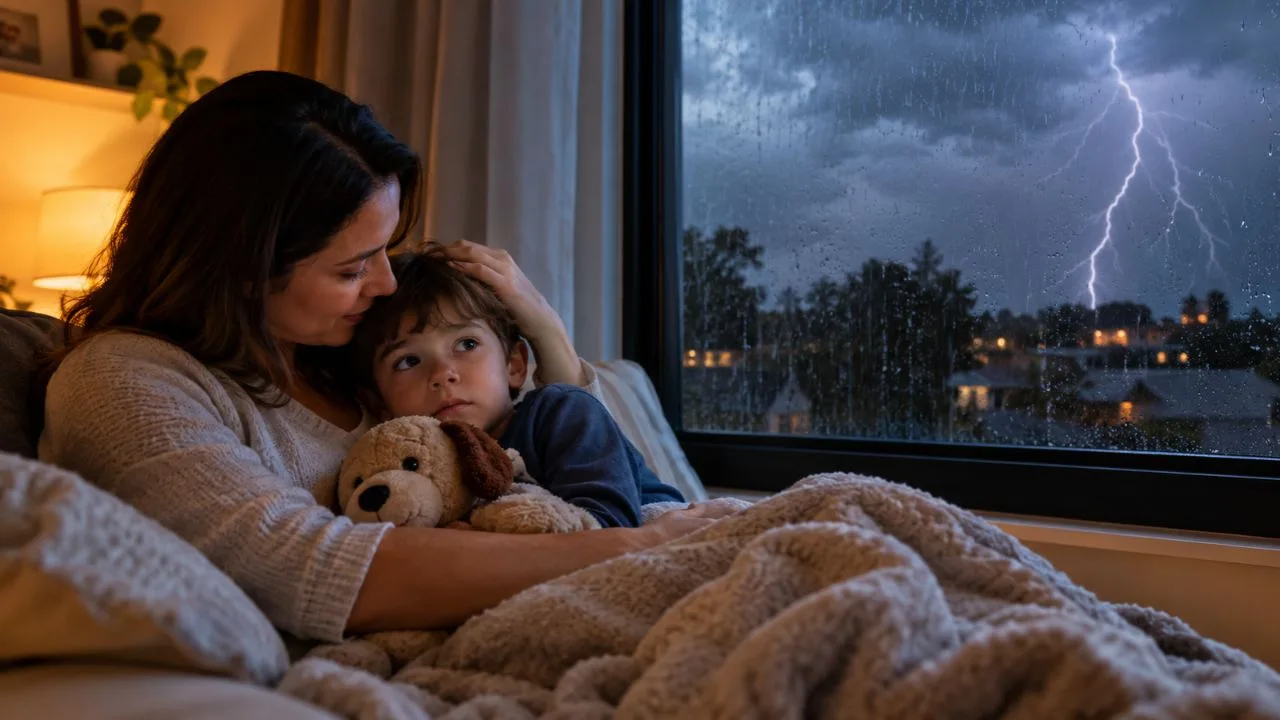 tempestade filhos - Medo de tempestade na infância é comum: veja o que falar, como acalmar e como preparar seu filho antes do próximo alerta