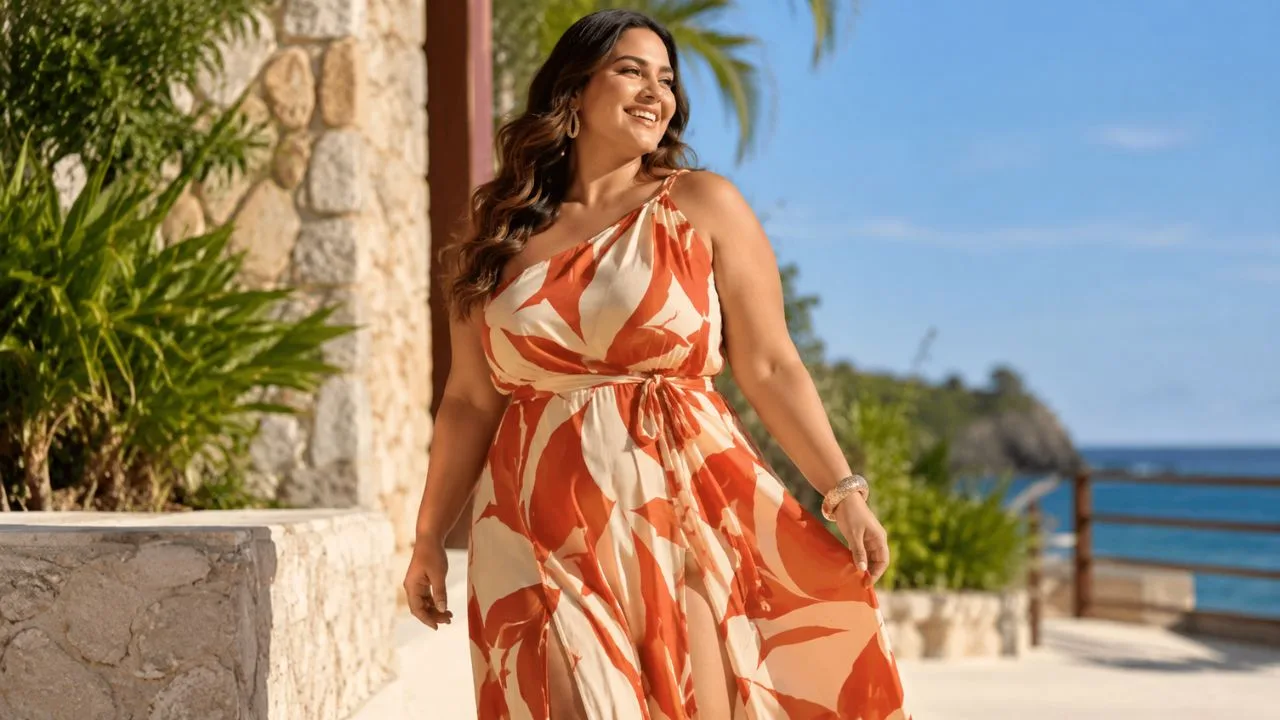 vestido plus size 1 - Verão 2027 chega com vestidos plus size mais assimétricos e fluidos: veja quais tendências valorizam o corpo e trazem conforto