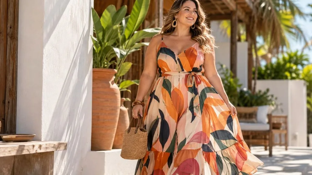 vestido plus size 2 - Verão 2027 chega com vestidos plus size mais assimétricos e fluidos: veja quais tendências valorizam o corpo e trazem conforto