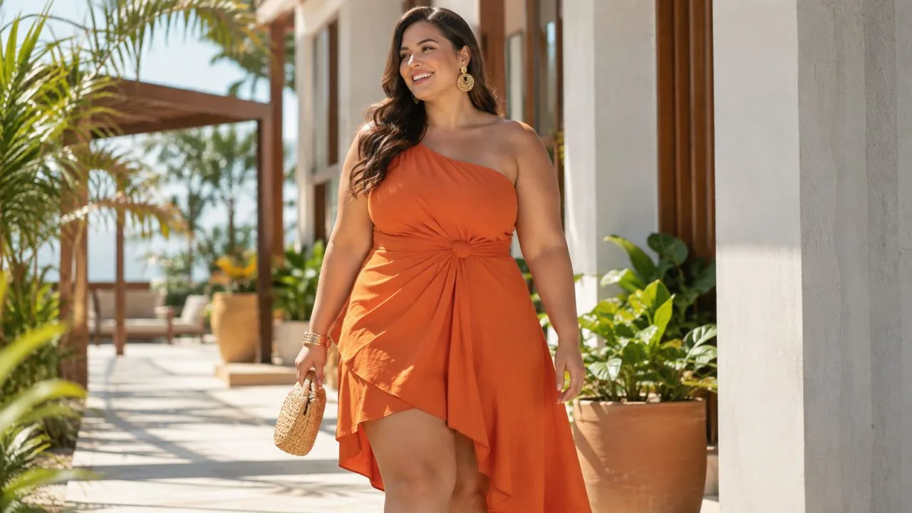 vestido plus size assimetria - Verão 2027 chega com vestidos plus size mais assimétricos e fluidos: veja quais tendências valorizam o corpo e trazem conforto