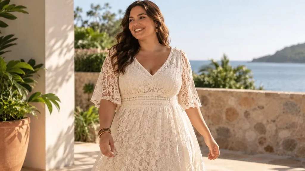 vestido plus size renda - Verão 2027 chega com vestidos plus size mais assimétricos e fluidos: veja quais tendências valorizam o corpo e trazem conforto