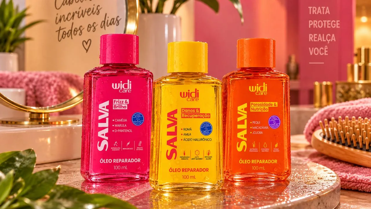 widi care - Widi Care lança linha de óleos capilares com três fórmulas: veja qual delas resolve frizz, ressecamento ou fios danificados