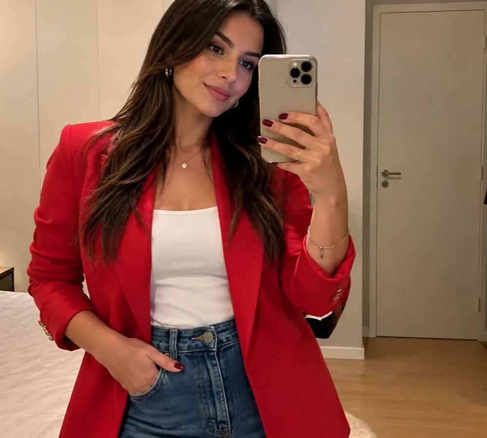 blazer feminino vermelho