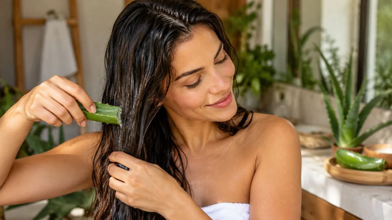 cabelo babosa - Cabelo fraco e ressecado? Veja por que a babosa aplicada semanalmente fortalece a fibra capilar e devolve o brilho