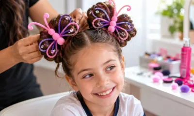 cabelo maluco borboleta 1 - Como fazer cabelo maluco de borboleta em casa: conheça os materiais certos e o passo a passo para o penteado durar o dia todo na escola