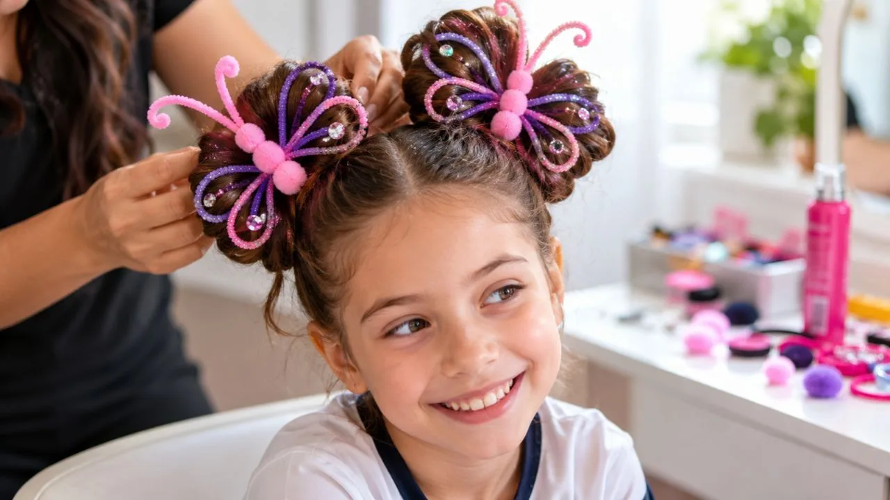 cabelo maluco borboleta 1 - Como fazer cabelo maluco de borboleta em casa: conheça os materiais certos e o passo a passo para o penteado durar o dia todo na escola