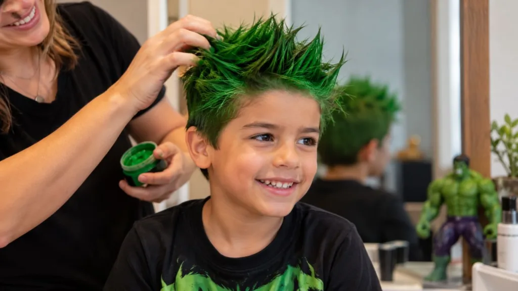 Espetando o cabelo maluco do hulk