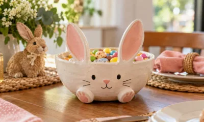 coelho criancas - Tigela de coelho de argila vira aposta para o Dia das Crianças: veja como fazer em casa e transformar a decoração da mesa